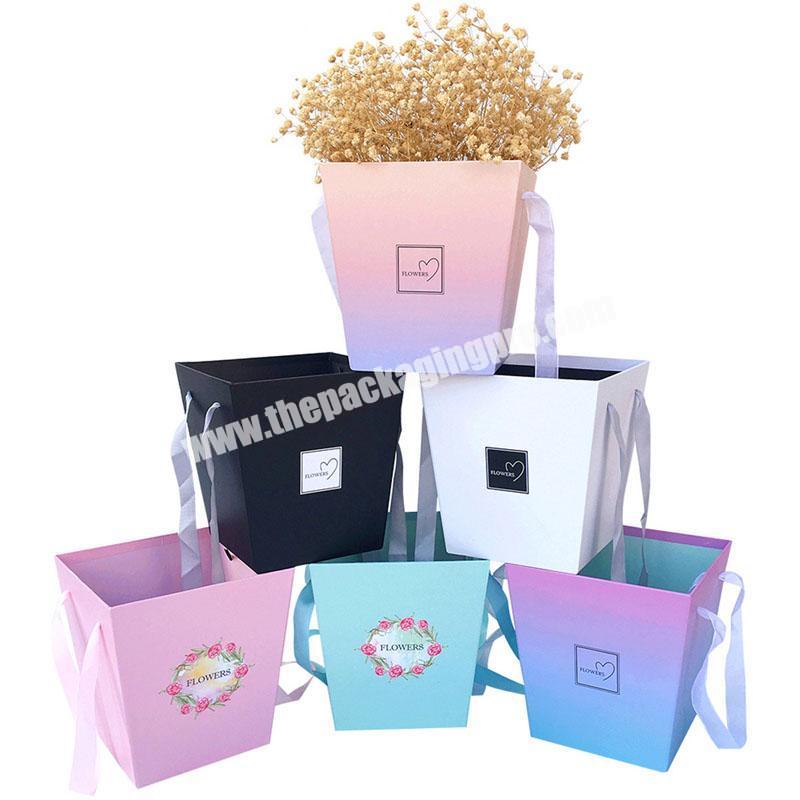 Hot Sale Spot Portable Flower Gift Box Hug Bucket Fashion Flower Box