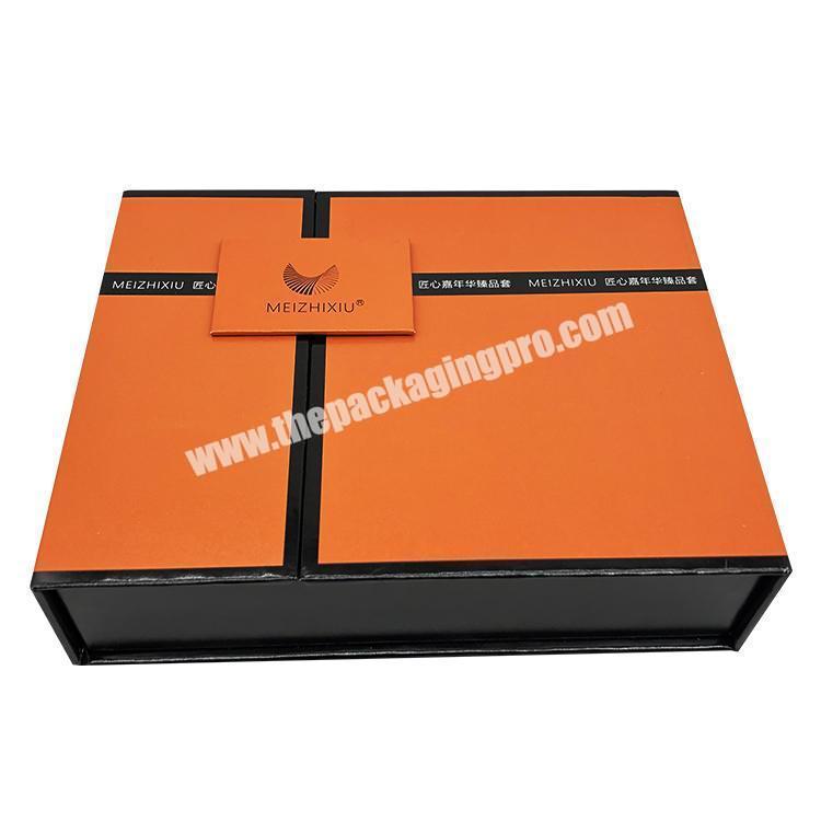 Hot Sell Unique Custom Logo Cosmetics Cardboard Packaging Double Door Luxury Cosmetic Box