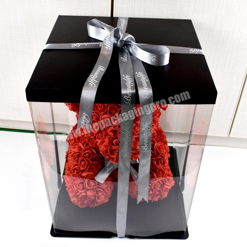 Hot Selling Clear Floral Flower Boxes Clear Plastic Flower Floral Boxes Dried Flower Gift Box