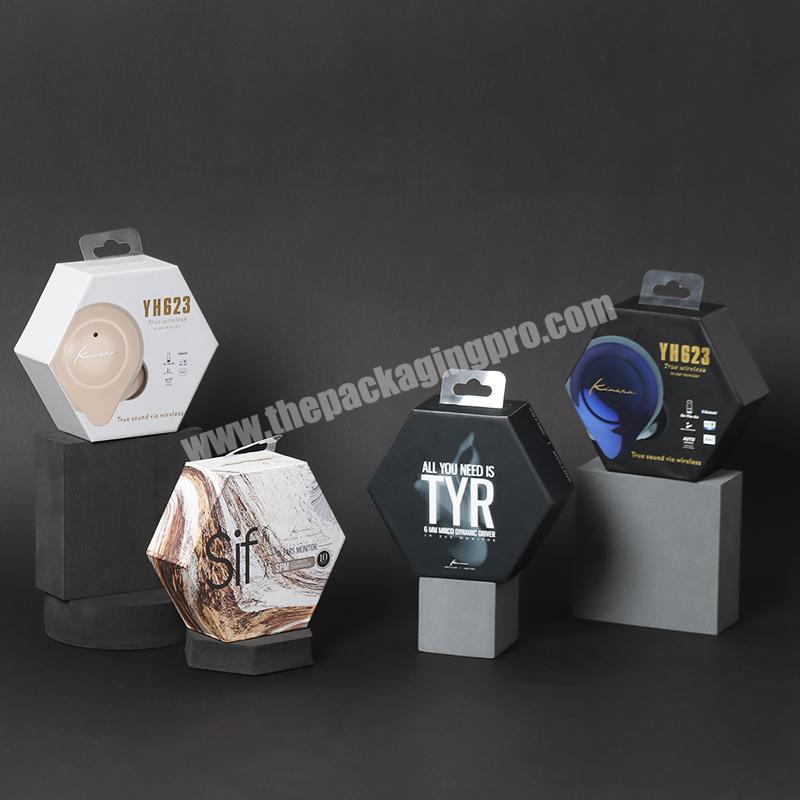 Hot Selling Hexagonal Gift Packaging Boxes Lid and Base Consumer Electronics European Hexagon Gift Box