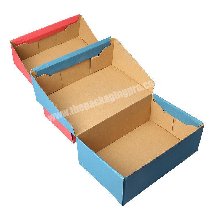 Hot Stamping Shipping Box Custom Uv Logo Strong Corrugated Shoe Box With Print