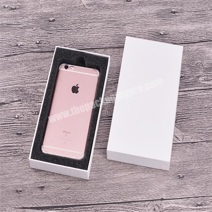 Hot sale custom paper cardboard mobile phone case packaging boxes with foam insert