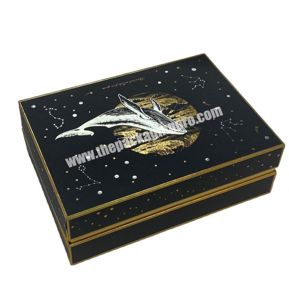 luxury glossy logo half full telescope box custom printed top lid bottom box electric product packaging gift box