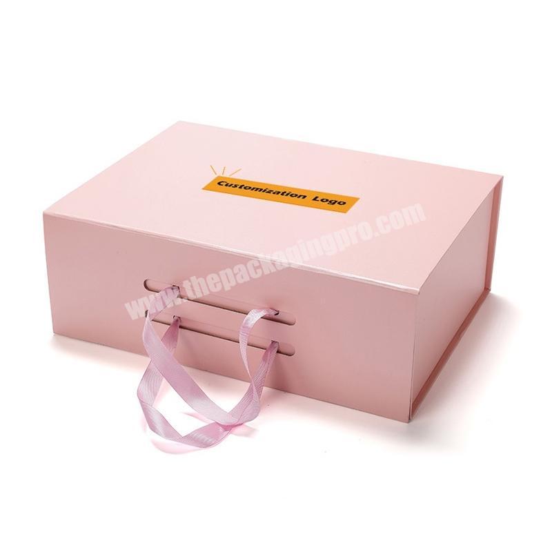 Hot sale pink magnetic box custom logo,pink gift boxes wholesale