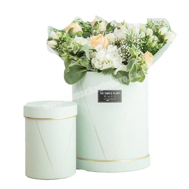 Huaisheng Free sample Luxury Custom Paper flower box round box for flower packaging
