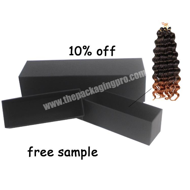 Huaisheng wholesale custom design Black Gift hair Packaging Box factory manufacturer
