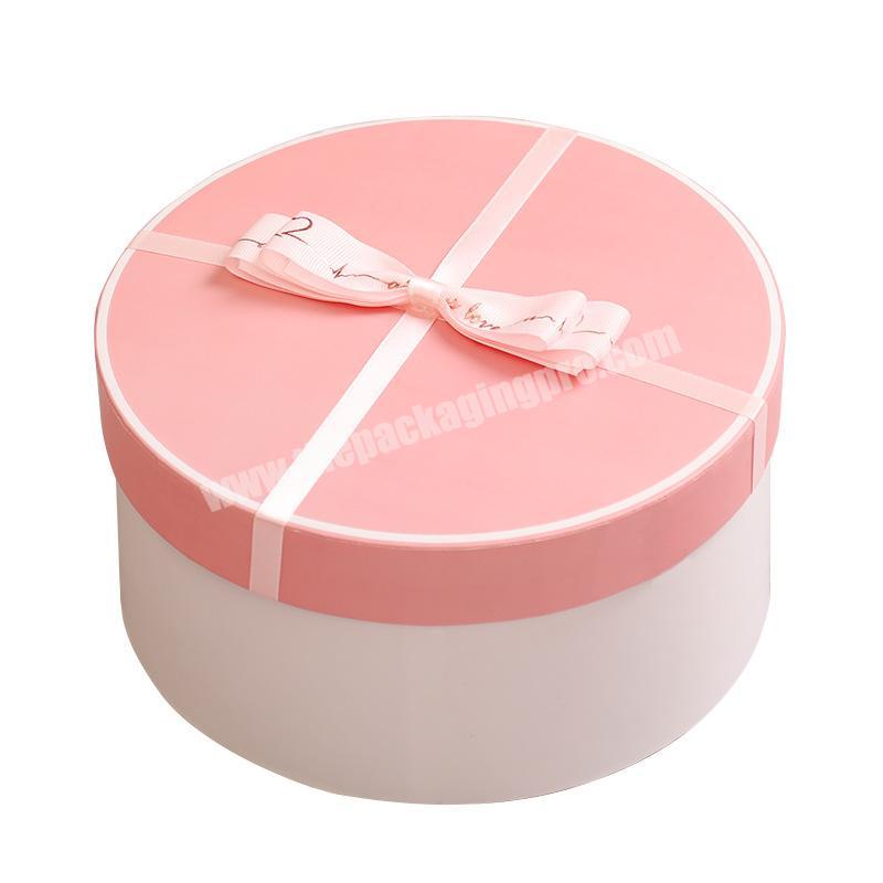 Hug bucket with souvenir round flower gift box lipstick heaven and earth cover wedding candy flower box packaging box customizat