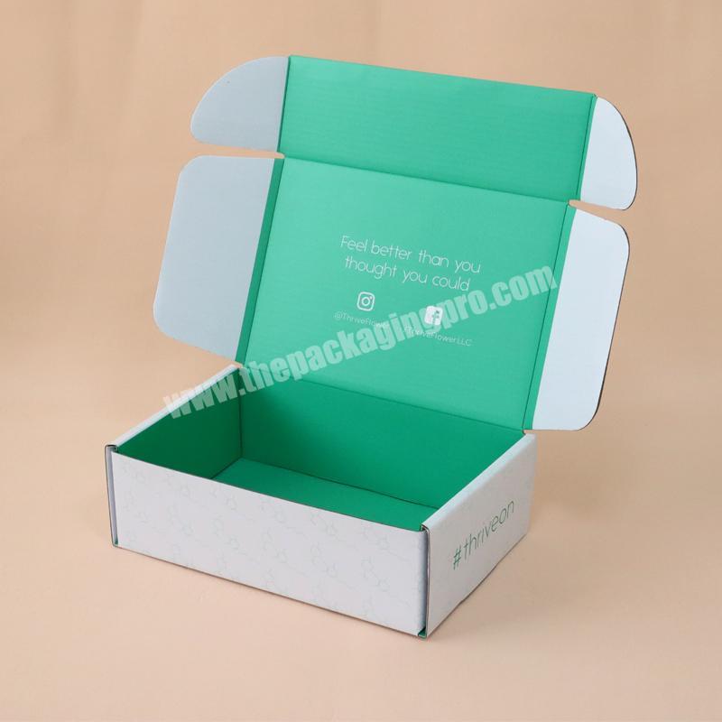 In Stock Luxury Folding White Black Printing Custom Printed Kraft Craft Mailing Package Cardboard Gift Paper Box For Packaging