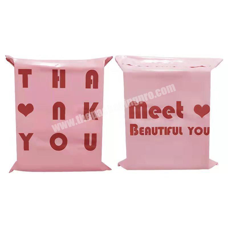 In Stock Personalized Pink Bag Self Sealing Plastic Poly Mailing Bags Courier Bag For Clothing Shipping
