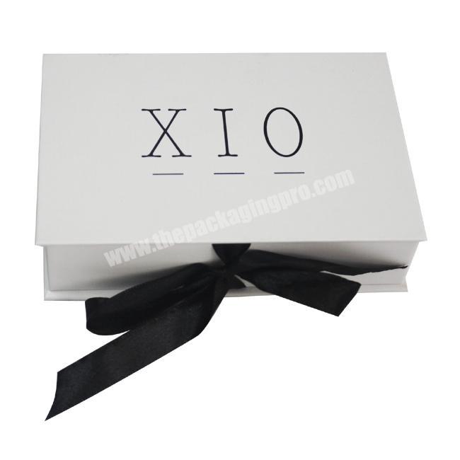 Jewelry Magnetic Closure Paper Box Set With Ribbon Packaging