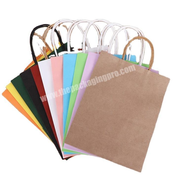Kraft Paper Bag Manufacturers Sell Printing Color Logo Advertising Gift Clothing Shopping Handbag Takeout Paper Bag
