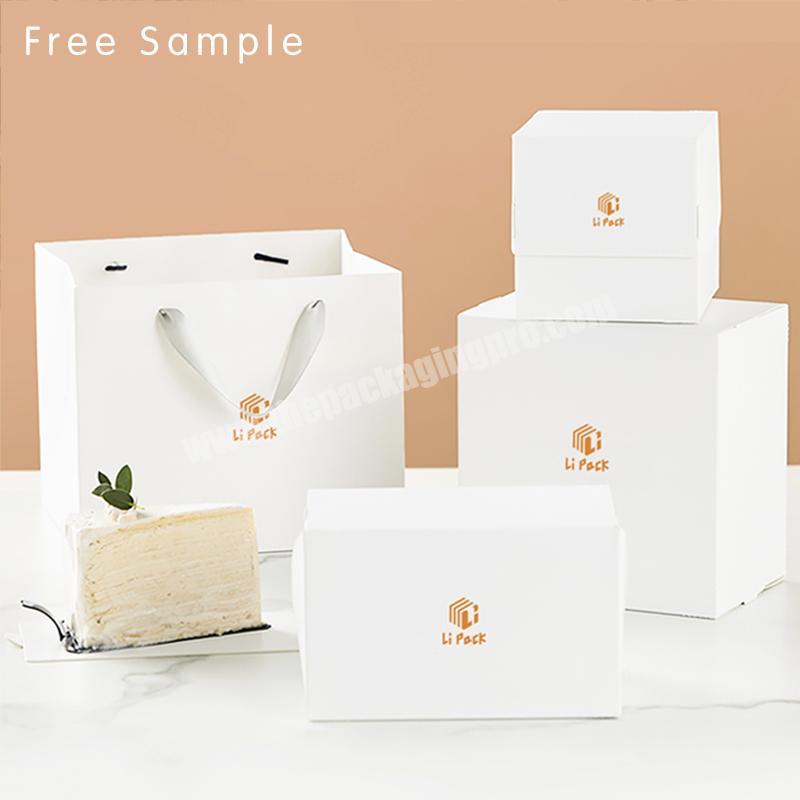 Lipack Custom Printed Biodegradable Snack Cake Delivery Paper Bag Small Paper Packaging Bag For Dessert Pastry Chocolate