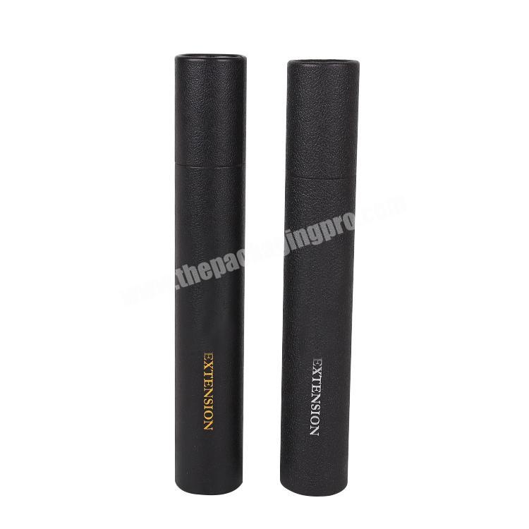Low price black matte paper tube box packaging for cosmetic bottle packaging