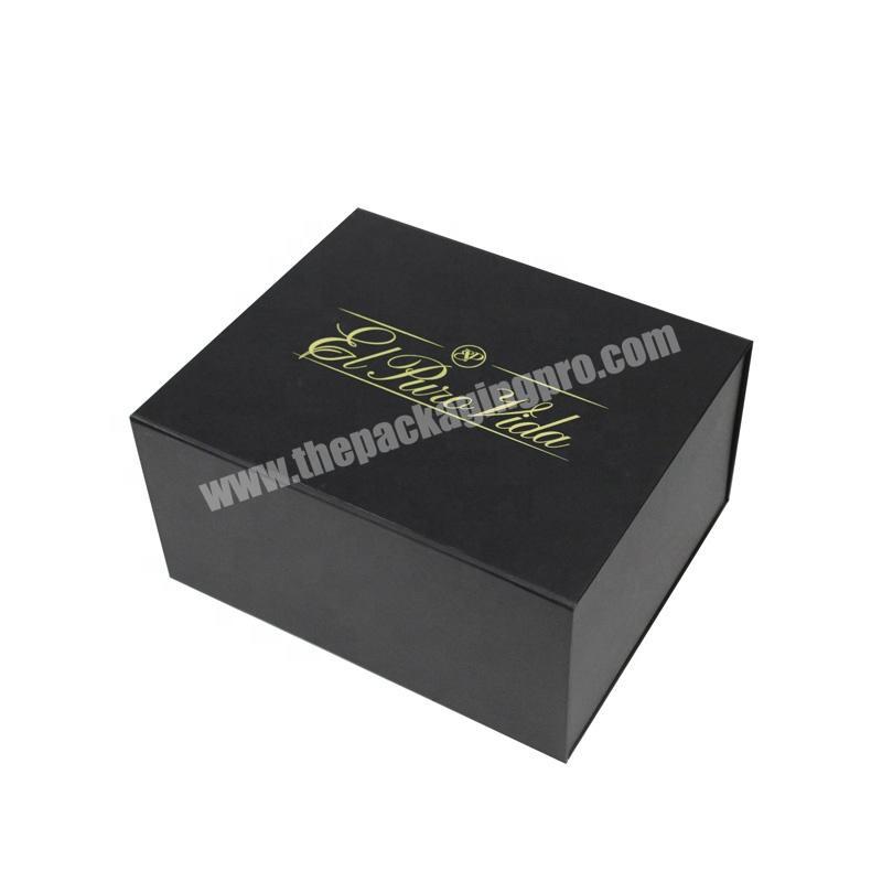 Luxury Black Color Printing Magnetic Folding Gift Box