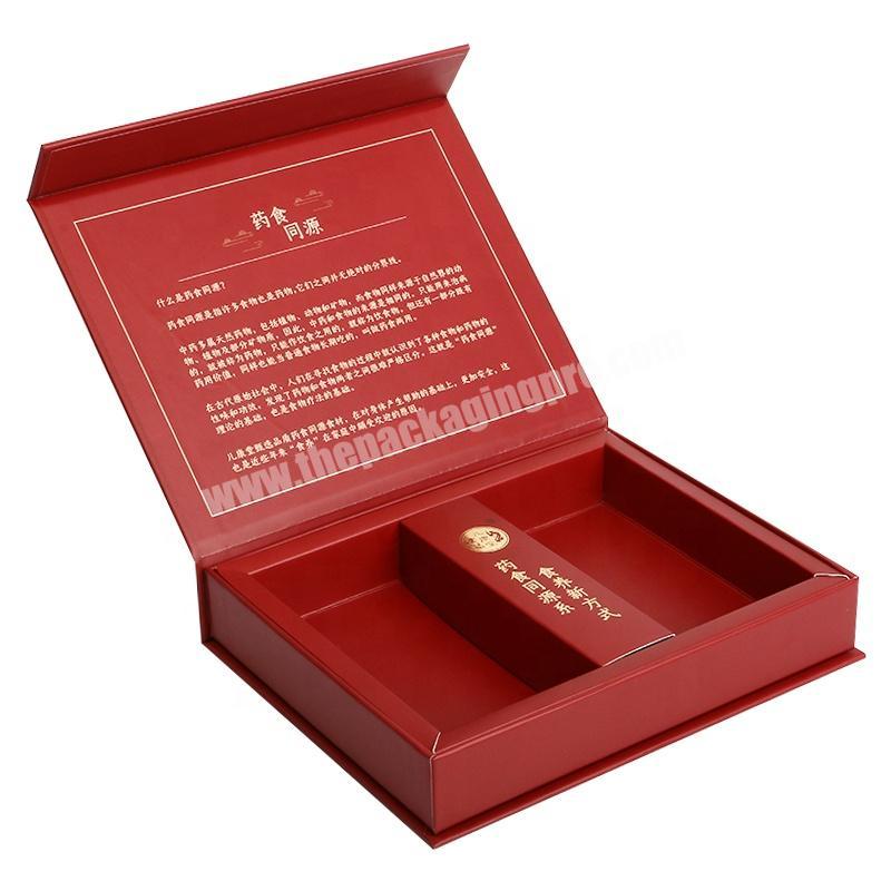 Luxury Clamshell Cardboard Custom Logo Foam Insert Tray Makeup Cosmetic Skincare Serum Glass Jar packaging magnetic box