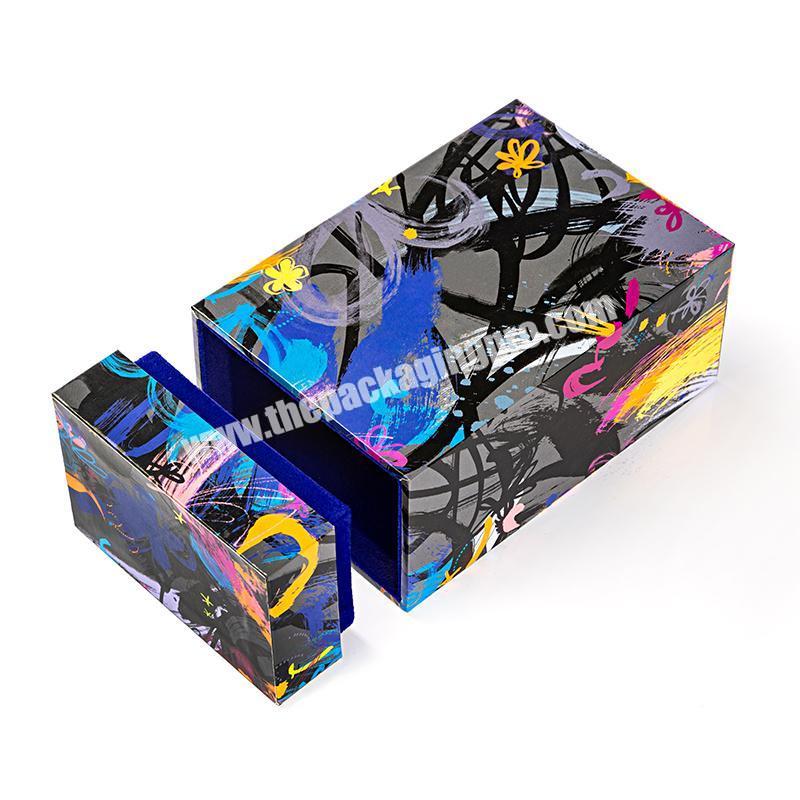Luxury Coated Paper Box with Logo Printing Hard Cosmetics Perfume Wax Candle Boxes BlackBox