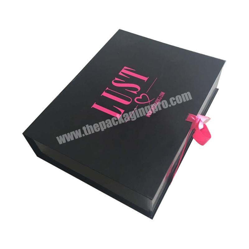 Luxury Custom Logo Clothing Swimwear Dress Pants Wigs Packaging Box Gift Packing Box with Ribbon for Hair Extensions Products