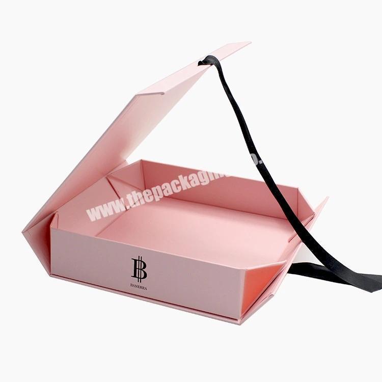 Custom Luxury Rigid Folding Foldable Cardboard Packing Paper Packaging Gift Box with Magnetic Closure for Clothing Cosmetic
