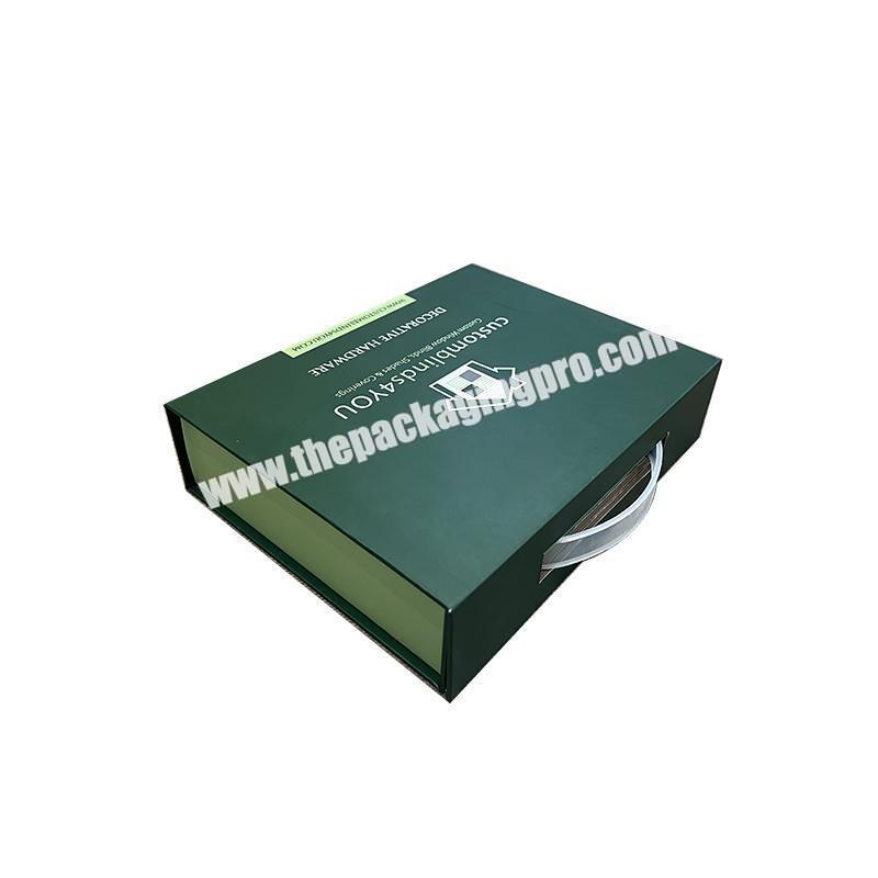 Luxury Custom Logo Recycled Cardboard Packaging Magnetic box Closure Black Flat Foldable Paper Gift Boxes