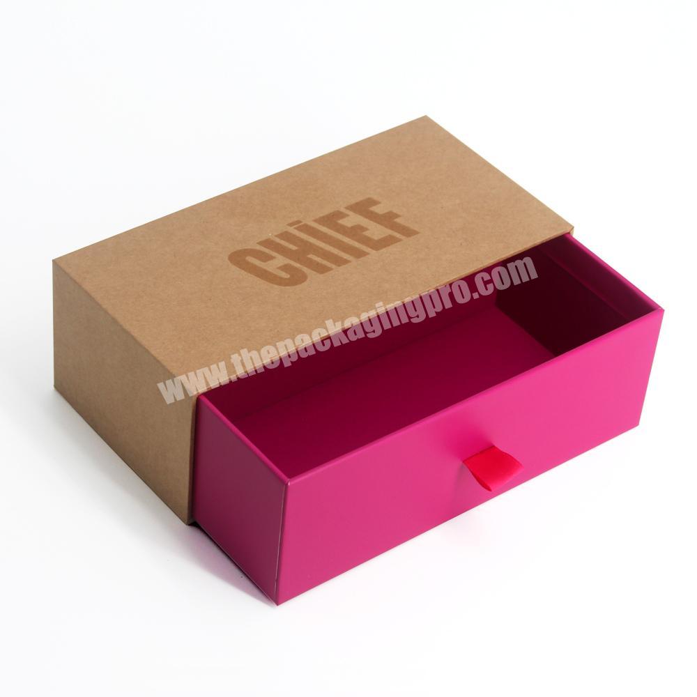 Luxury Custom Logo Sunglasses Kraft Paper Rigid Drawer Gift Box