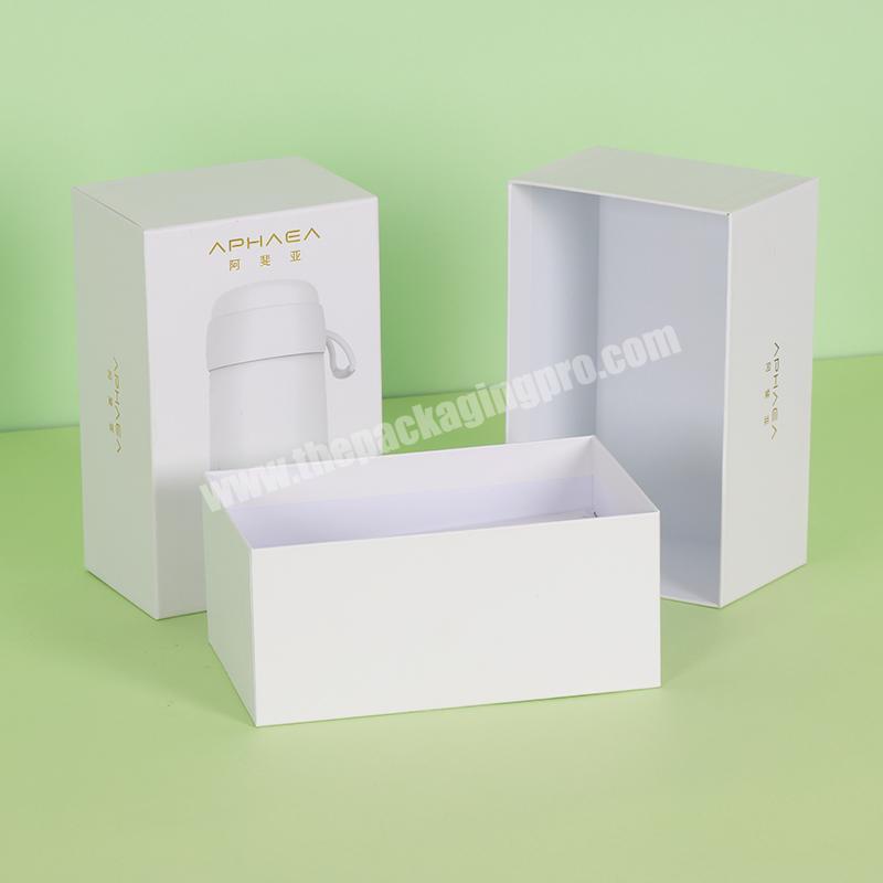 Luxury Custom Logo Thermos Cup Gift Box Empty Lid And Base Packaging Boxes With Insert