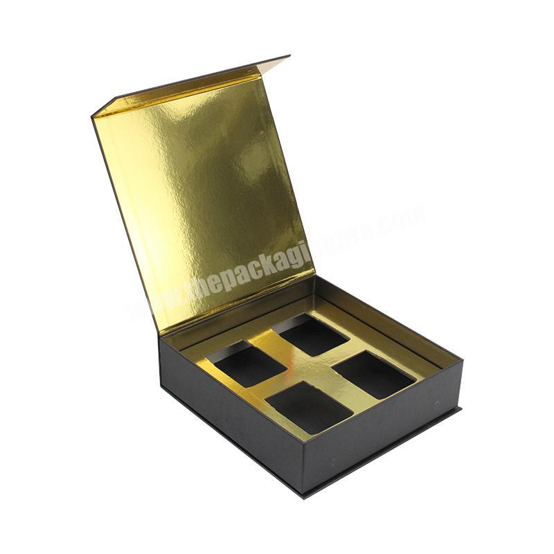 Luxury Design Logo Printed Paper Gift Boxes Magnetic Paper Packing Packaging Box Gold Paper Insert