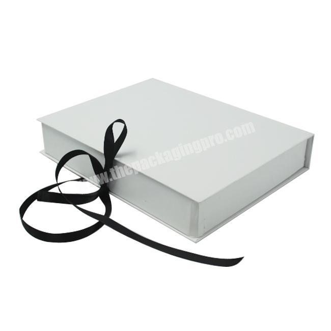 Luxury Fancy Paper Navy Blue Long Cardboard Pen Gift Box Custom Packaging Folding Boxes Cardboard Box With Ribbon Handle