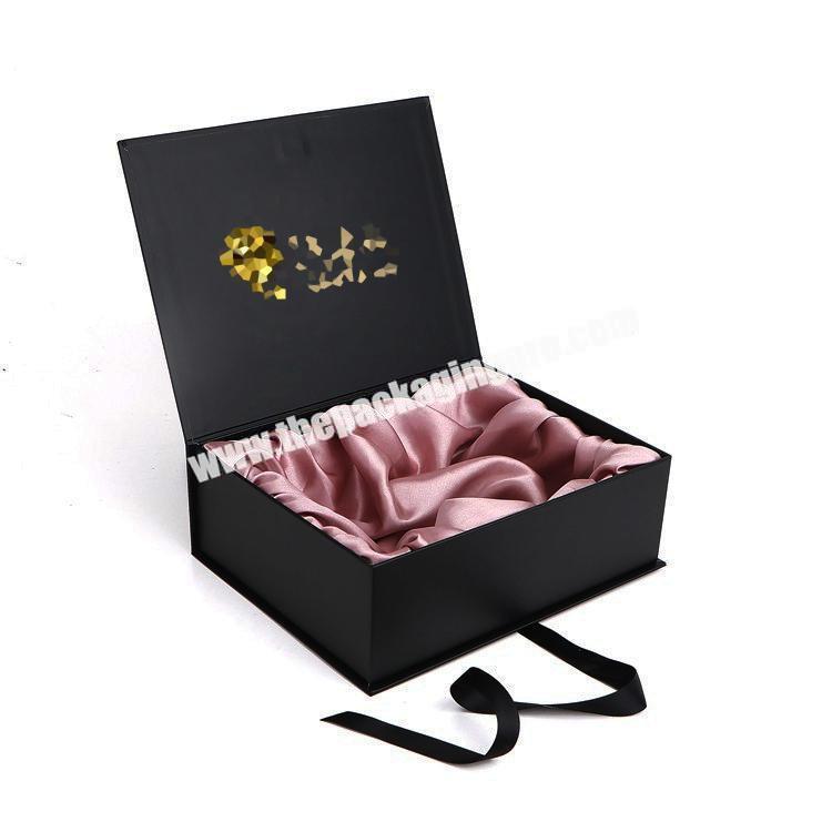 Luxury Custom Logo Clothing Swimwear Dress Pants Wigs Packaging Box Gift Box with Ribbon and Satin