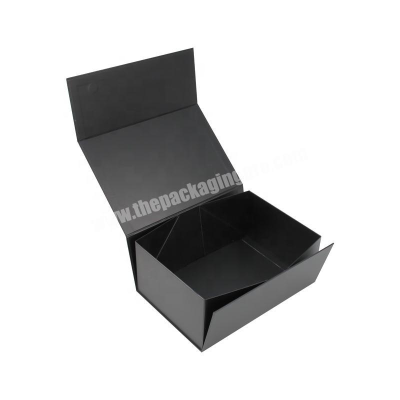 Luxury Garments Circle Fold Storage Flat Fold Cardboard Clothing Packaging Gift Box Magnet Closure Shoe Boxes With Custom Logo