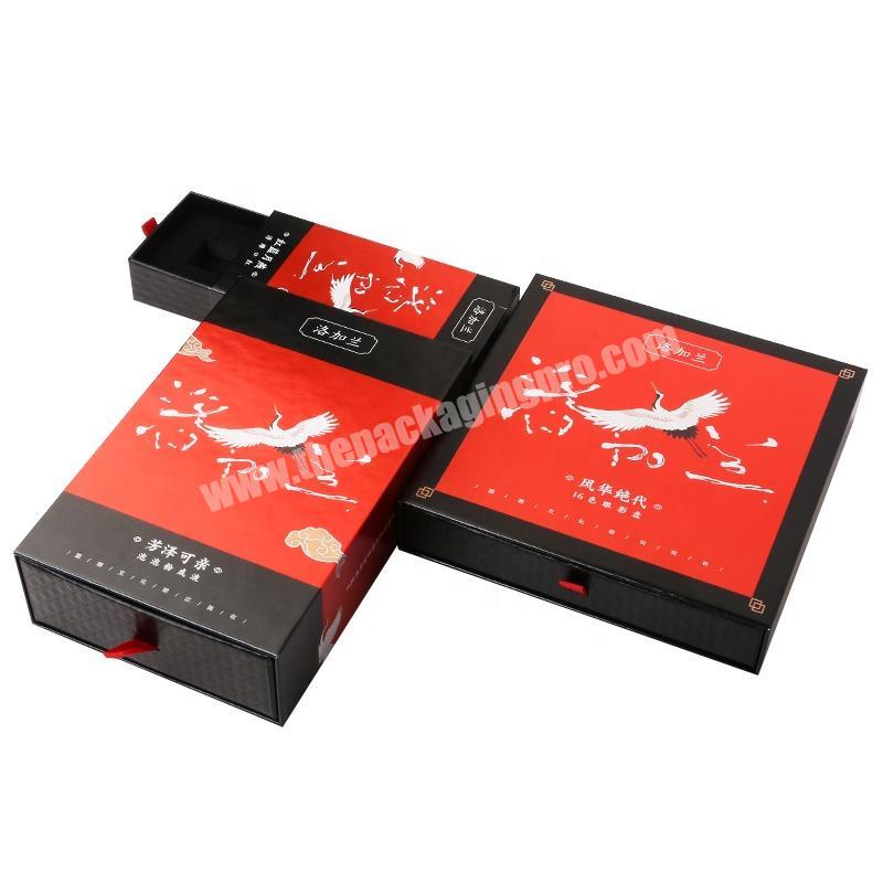 Luxury Gray Cardboard Packaging Paper Cardboard Gift Drawer Slide Box