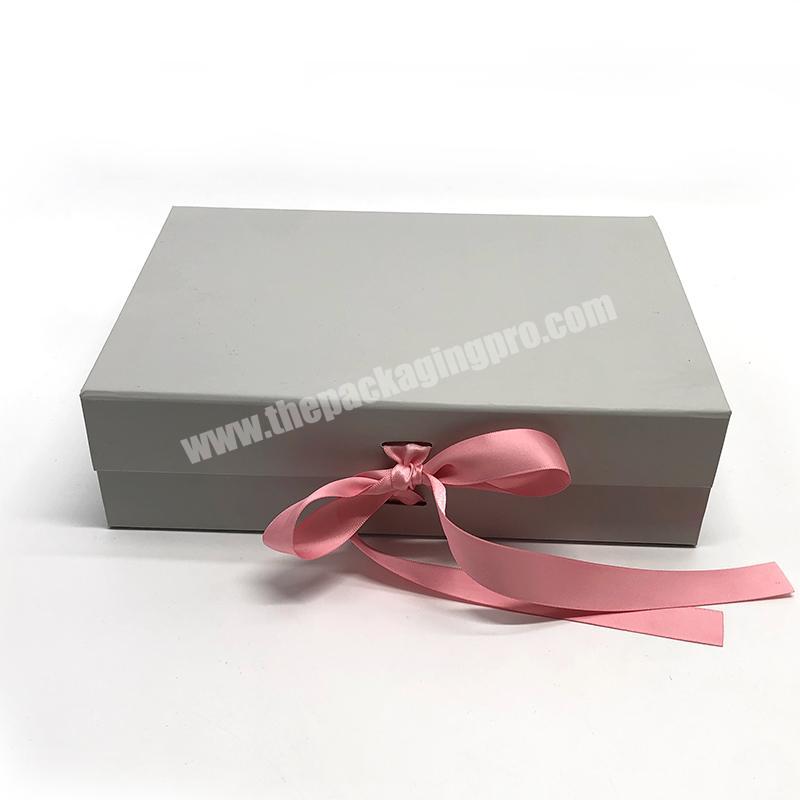 Luxury Magnetic Packaging Boxes Board Cardboard Lingerie Eyelash Apparel Rigid Gift Paper Jewelry Gray Box