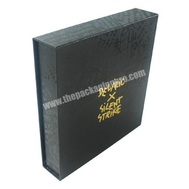 Luxury Matt Black Pearl Cardboard Packing Box Magnetic Closure Gift Box