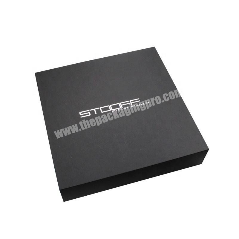 Luxury Rigid Black Matte Rigid Gift Boxes Packaging Custom Garment Clothing  Book Shape Magnet Box
