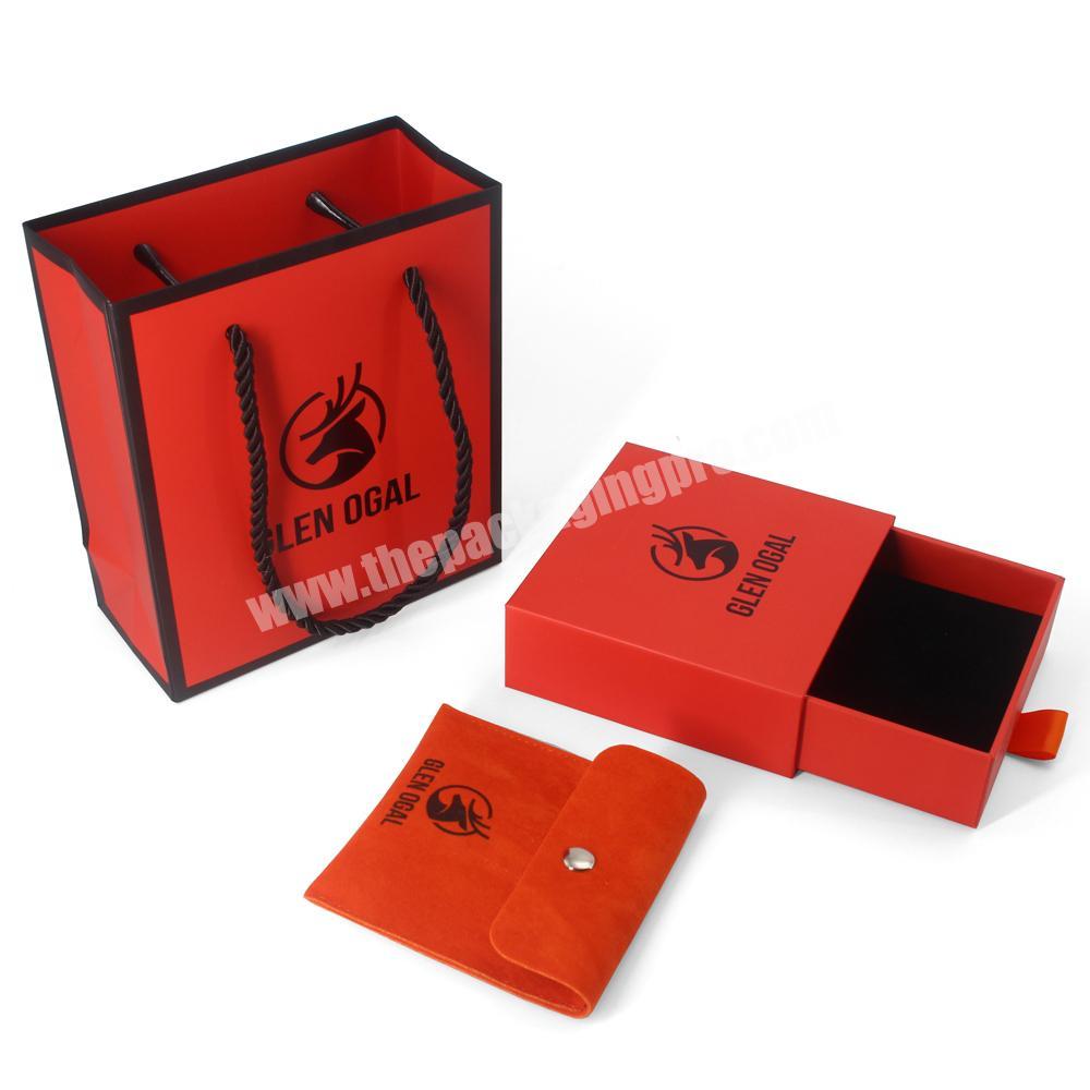 Luxury Saudi Arabia Red Jewelry Packaging Box And Bag