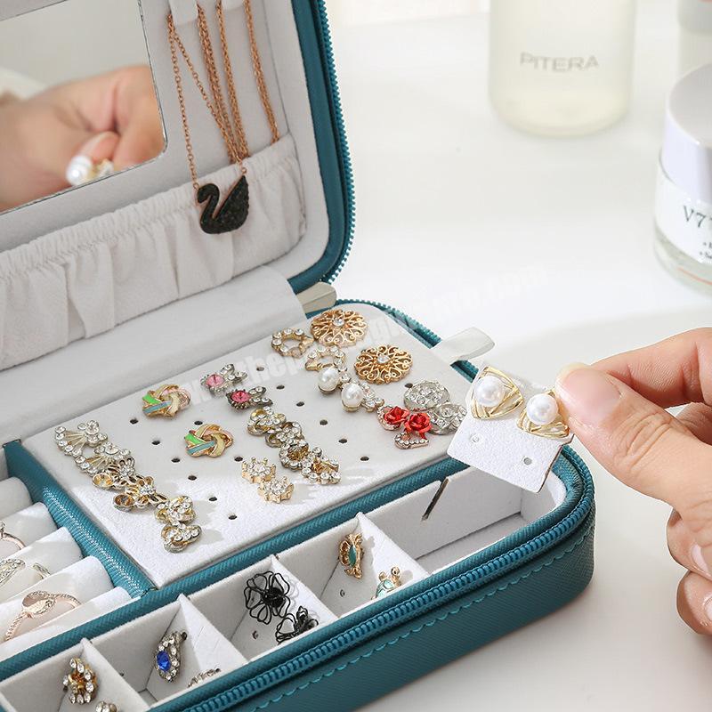 Mini Jewelry Box Jewelry Organizer Travel Jewelry Earring Ring Necklace  Case