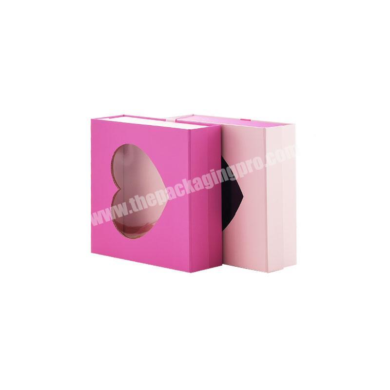 Luxury and custom design pink presentation packaging magnetic gift box
