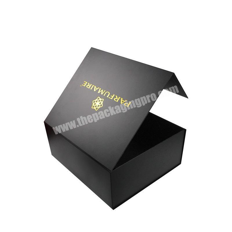 Luxury bronzing full printing foldable hardcover magnetic gift box custom logo chocolate gift box