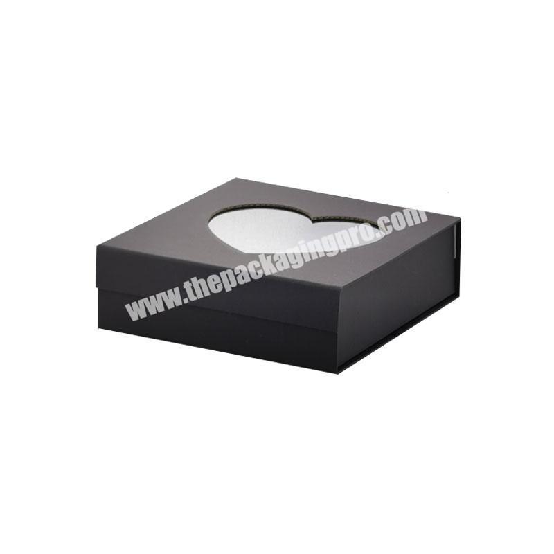 Luxury easy fold custom black cardboard magnetic gift boxes packaging