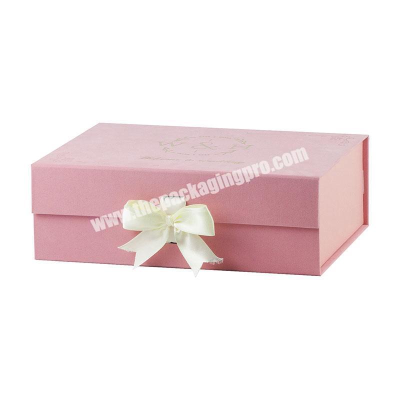 Luxury pink girls present packaging magnetic closure gift packing keepsake box