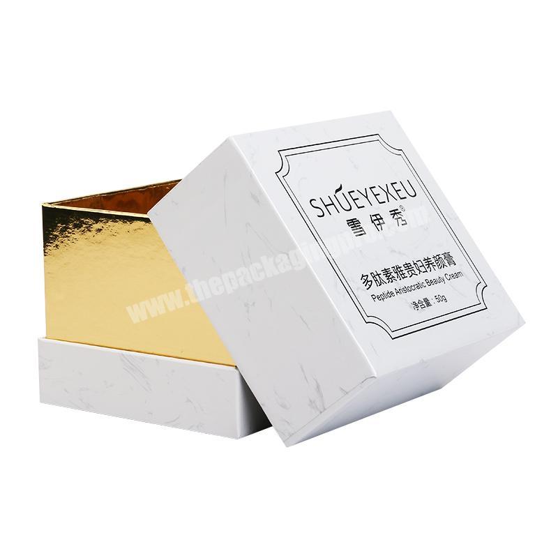 Luxury packaging gold silver 6x6x6 face cream jar paper box empty cosmetic scented candle jar fancy paper box