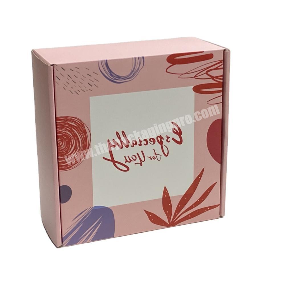 Luxury printed corrugated paper packaging garment dress paper shipping boxes