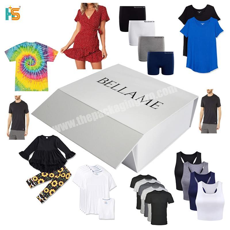Magnetic Collapsible Rigid Luxury Professional Custom Free Sample Clothing Printed Clothes Packing Foldable Gift Box