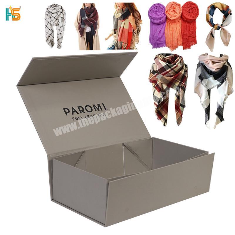 Magnetic Collapsible Rigid Luxury Professional Custom Free Sample Packaging Dress Foldable Gift Box