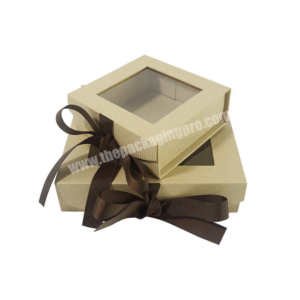 Magnetic gift luxury box packaging eyeshadow palette customizable jewelry  foldable paper box with window