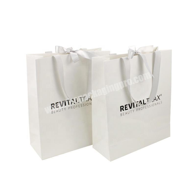 Manufacture Direct Customize White Color Paper Bags Print Paper Bag Luxury Cosmetic