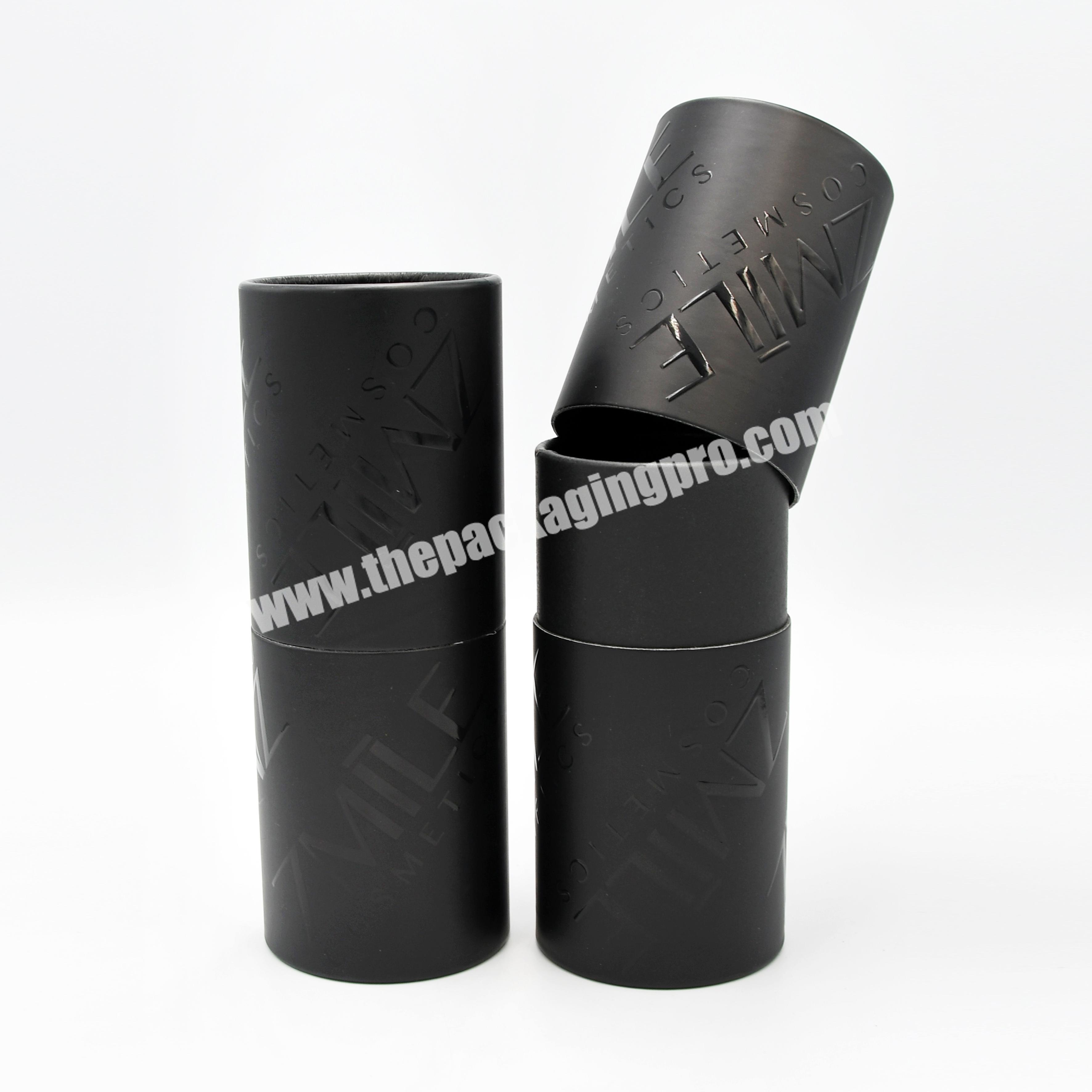 Manufacture Eco friendly kraft paper tube with window Paper round packaging blue tube