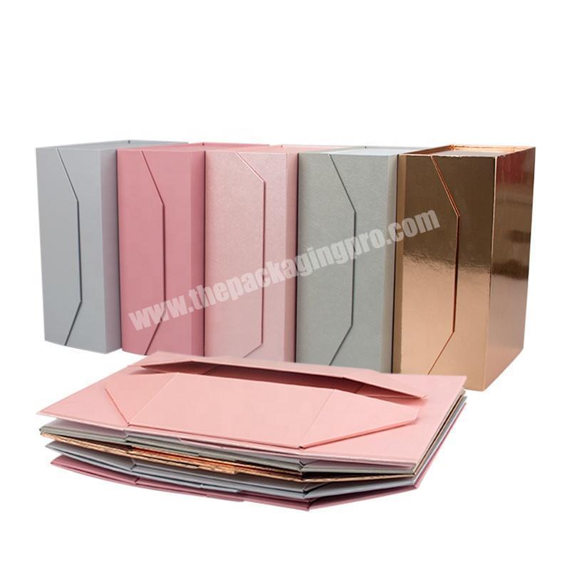 Manufacturer Clothes Wig Cardboard Foldable Packaging Boxes Colorful Custom Folding Magnetic Gift Box