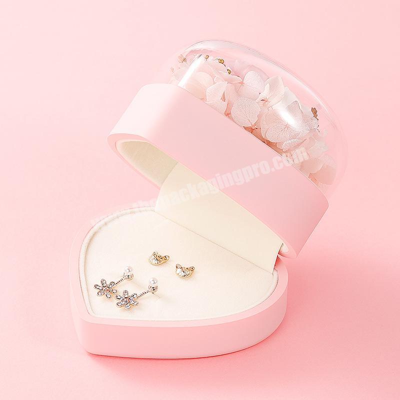 Manufacturers romantic Valentine's Day gift box creative small heart shaped gift immortal flower jewelry gift packaging box