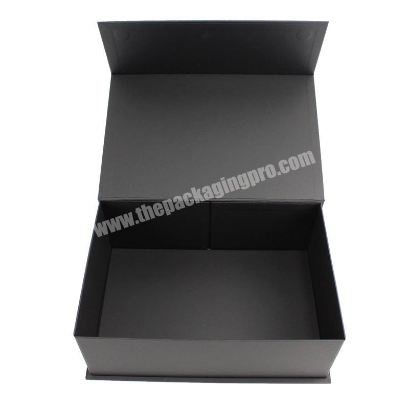 Matt Black Luxury Flap Lid Packaging large Cardboard magnetic gift box Custom Magnetic Closure Gift Boxes with magnetic lid