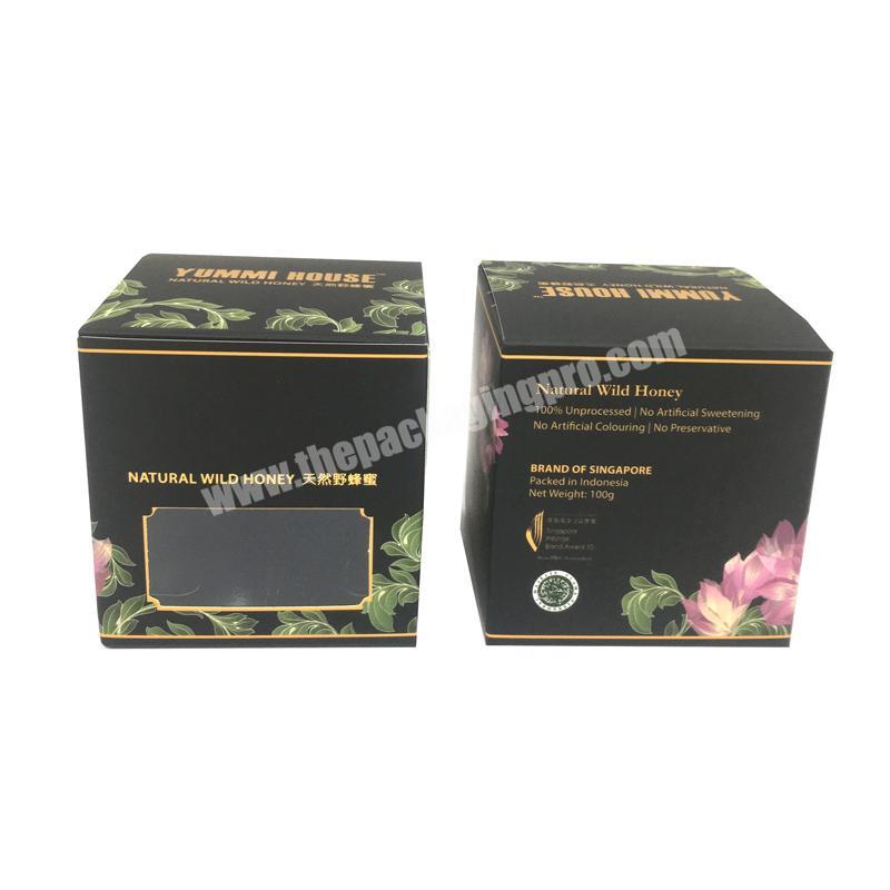 Matt Lamination Customize Print Gold Stamping Honey Bee Paper Box Cheap Honey Jar Gift Packaging Box